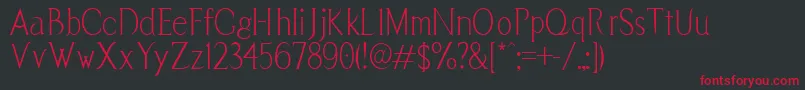 Vendetta Font – Red Fonts on Black Background