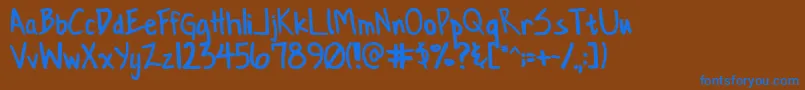 ConformityNormal Font – Blue Fonts on Brown Background