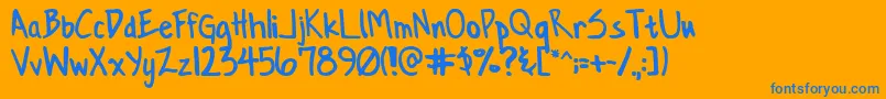 ConformityNormal Font – Blue Fonts on Orange Background