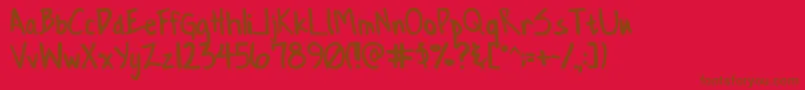 ConformityNormal Font – Brown Fonts on Red Background