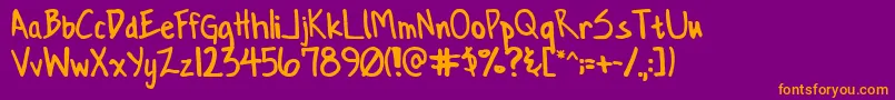 ConformityNormal Font – Orange Fonts on Purple Background