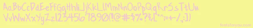 ConformityNormal Font – Pink Fonts on Yellow Background