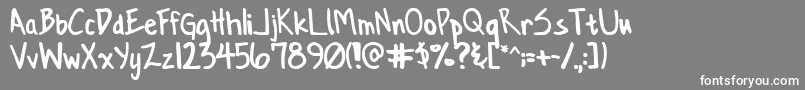フォントConformityNormal – 灰色の背景に白い文字