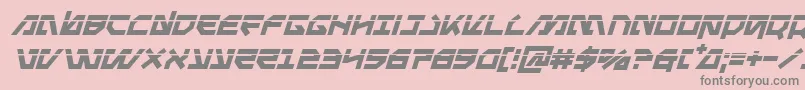 Metalstormlaserital-Schriftart – Graue Schriften auf rosa Hintergrund