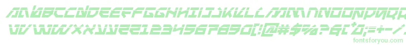 Metalstormlaserital Font – Green Fonts on White Background