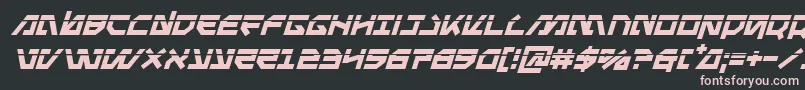 Metalstormlaserital-Schriftart – Rosa Schriften auf schwarzem Hintergrund