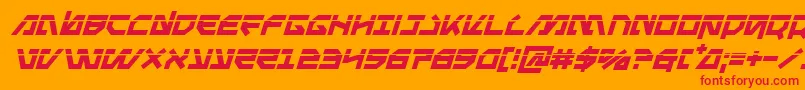 Metalstormlaserital Font – Red Fonts on Orange Background