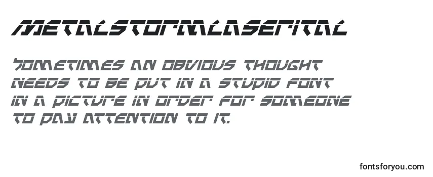 Review of the Metalstormlaserital Font
