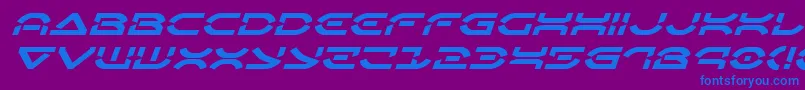 Oberondeuxexpandital Font – Blue Fonts on Purple Background