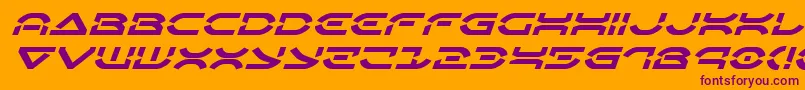 Oberondeuxexpandital Font – Purple Fonts on Orange Background