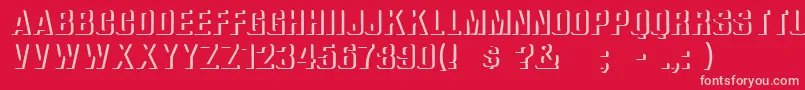 ReliefGroteskBold Font – Pink Fonts on Red Background