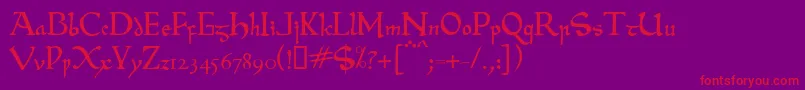 BeowulfModern Font – Red Fonts on Purple Background