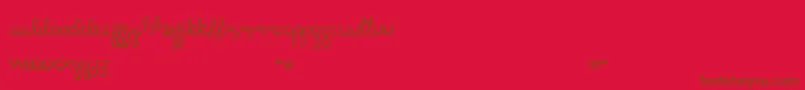 LittleBlissBold Font – Brown Fonts on Red Background