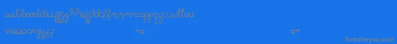 LittleBlissBold-Schriftart – Graue Schriften auf blauem Hintergrund