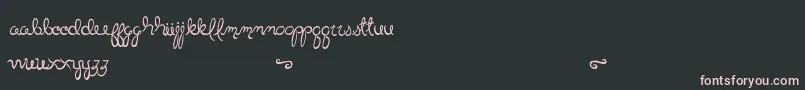 LittleBlissBold Font – Pink Fonts on Black Background