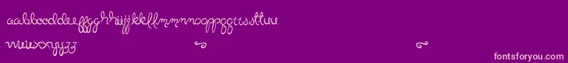 LittleBlissBold-Schriftart – Rosa Schriften auf violettem Hintergrund