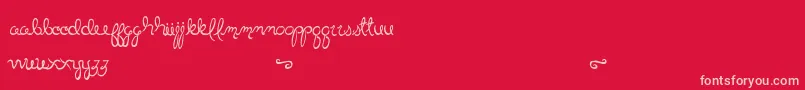 LittleBlissBold-Schriftart – Rosa Schriften auf rotem Hintergrund