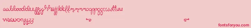 LittleBlissBold Font – Red Fonts on Pink Background