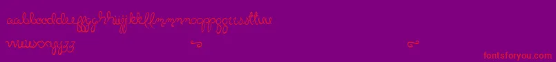 LittleBlissBold Font – Red Fonts on Purple Background