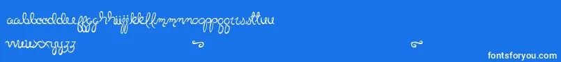 LittleBlissBold-Schriftart – Weiße Schriften auf blauem Hintergrund