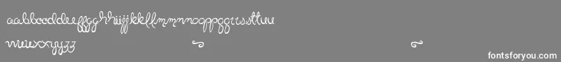 LittleBlissBold-Schriftart – Weiße Schriften auf grauem Hintergrund