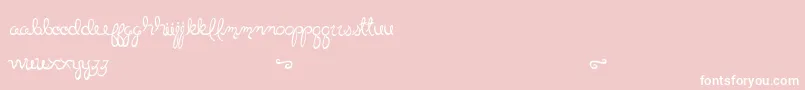 LittleBlissBold Font – White Fonts on Pink Background