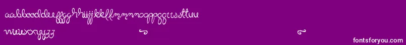 LittleBlissBold-Schriftart – Weiße Schriften auf violettem Hintergrund