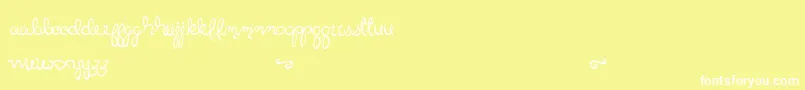 LittleBlissBold Font – White Fonts on Yellow Background