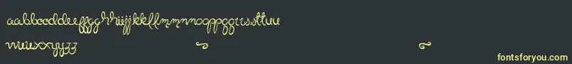 LittleBlissBold Font – Yellow Fonts on Black Background