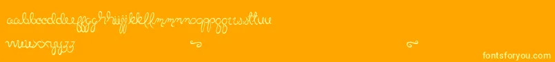 LittleBlissBold Font – Yellow Fonts on Orange Background