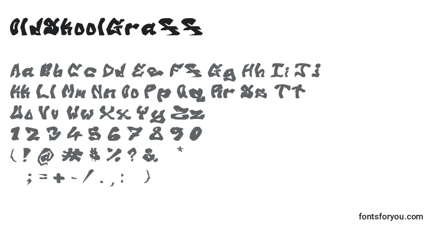 Schriftart OldSkoolGraff – Alphabet, Zahlen, spezielle Symbole