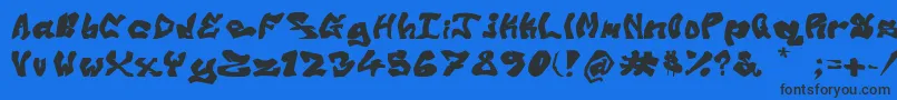 OldSkoolGraff Font – Black Fonts on Blue Background