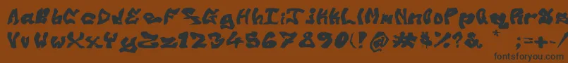OldSkoolGraff-fontti – mustat fontit ruskealla taustalla