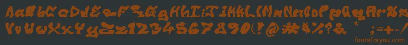 Шрифт OldSkoolGraff – коричневые шрифты на чёрном фоне