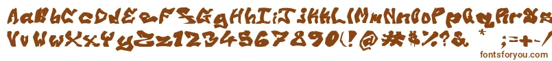 OldSkoolGraff-Schriftart – Braune Schriften auf weißem Hintergrund