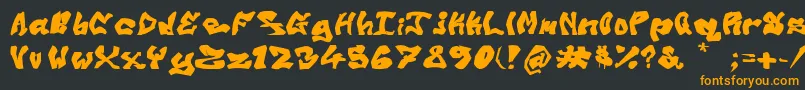 OldSkoolGraff Font – Orange Fonts on Black Background