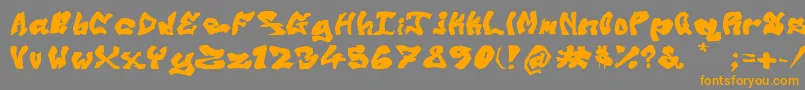 OldSkoolGraff Font – Orange Fonts on Gray Background