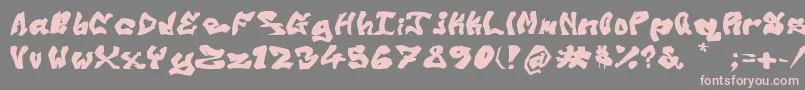 OldSkoolGraff Font – Pink Fonts on Gray Background