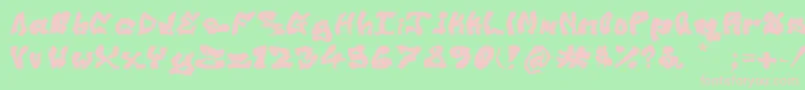 フォントOldSkoolGraff – 緑の背景にピンクのフォント