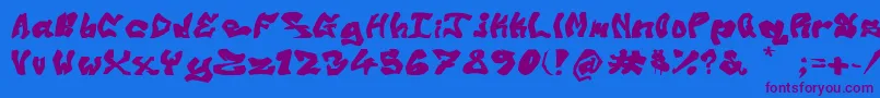 OldSkoolGraff Font – Purple Fonts on Blue Background