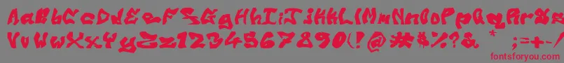 OldSkoolGraff Font – Red Fonts on Gray Background