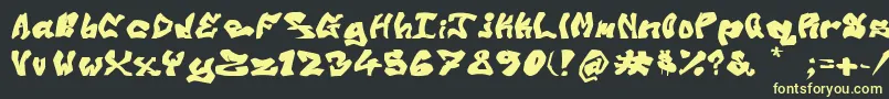 OldSkoolGraff Font – Yellow Fonts on Black Background