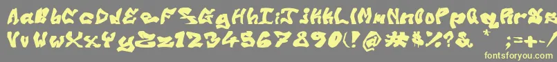 Шрифт OldSkoolGraff – жёлтые шрифты на сером фоне