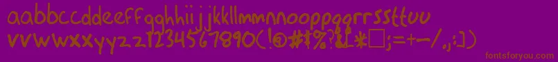 Elementric Font – Brown Fonts on Purple Background