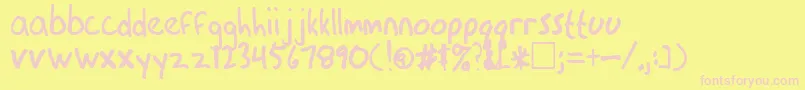 Elementric Font – Pink Fonts on Yellow Background