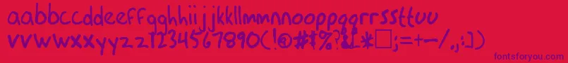 Elementric Font – Purple Fonts on Red Background
