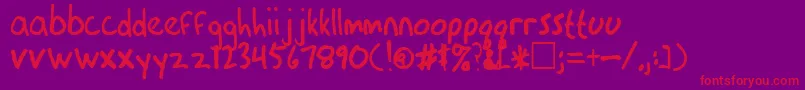 Elementric Font – Red Fonts on Purple Background