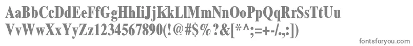 XeroxSerifNarrowBold Font – Gray Fonts on White Background