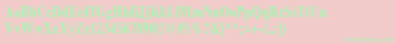 XeroxSerifNarrowBold Font – Green Fonts on Pink Background