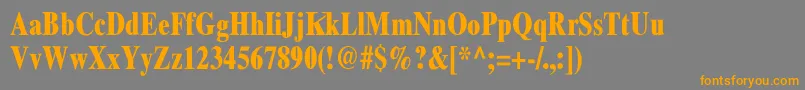 XeroxSerifNarrowBold Font – Orange Fonts on Gray Background